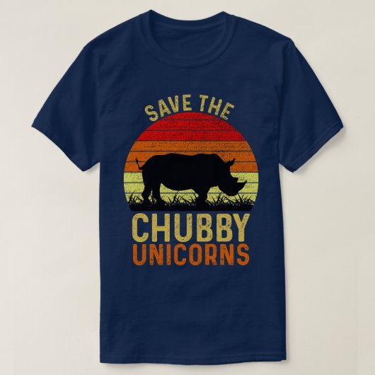 Save The Chubby Unicorns Funny 1 T-shirt (Design voorkant)