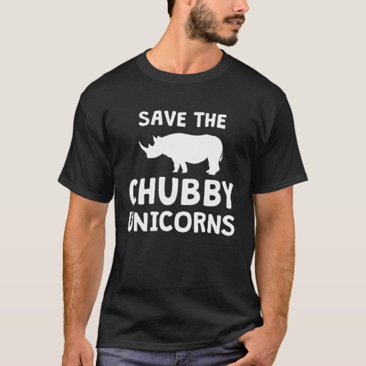 Save The Chubby Unicorns Rhino Rhino T-shirt (Voorkant)