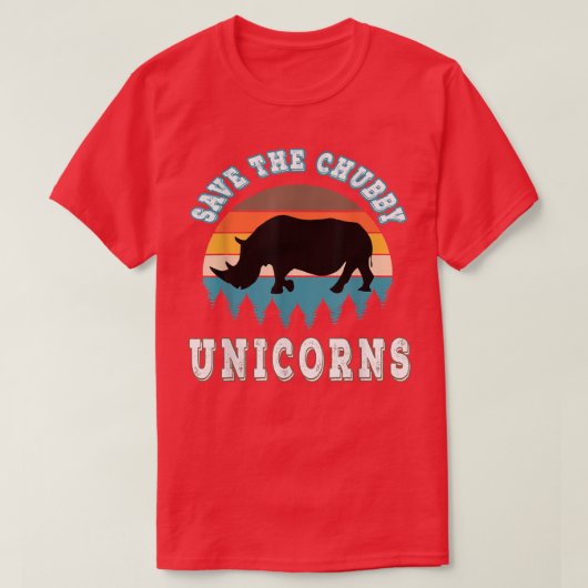 Save the chubby unicorns T-Shirt (Design voorkant)