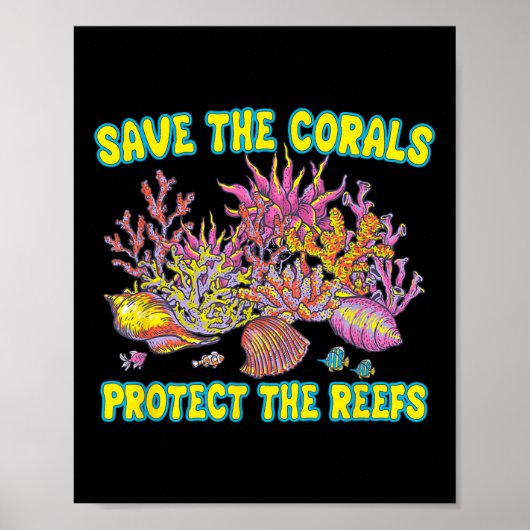 Save the Corals beschermen de riffen voor mannen e Poster (Voorkant)