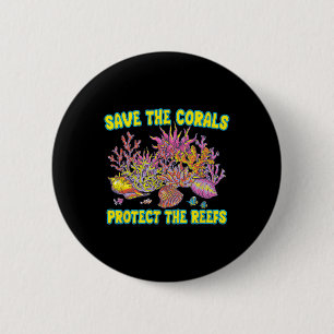 Save the Corals beschermen de riffen voor mannen e Ronde Button 5,7 Cm