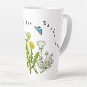 Save the Dandelions Natuur Ontwerp Latte Mok (Rechterhoek)