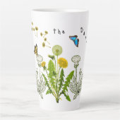 Save the Dandelions Natuur Ontwerp Latte Mok (Voorkant)