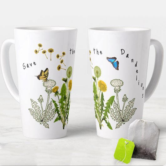 Save the Dandelions Natuur Ontwerp Latte Mok