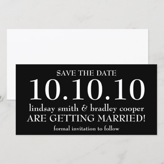 Save the date (Voorkant / Achterkant)