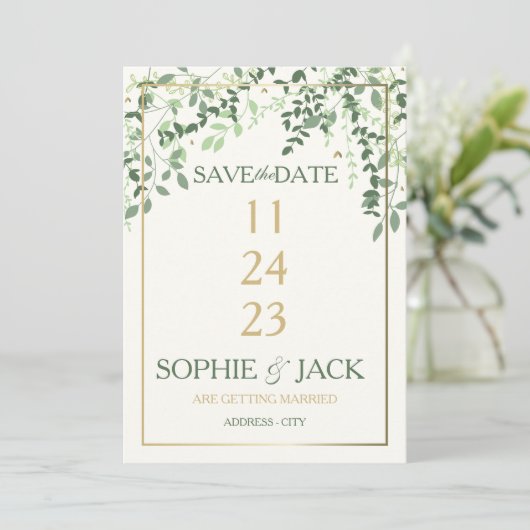 Save the date (Staand voorkant)