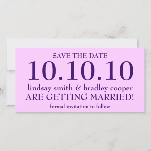 Save the date (Voorkant)