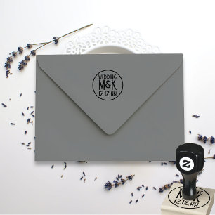 Save The Date 1920s Gatsby Bruiloft Rubber Stempel