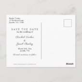 Save the Date 3-Photo Collage Bourgogne Red Weddin Briefkaart (Achterkant)