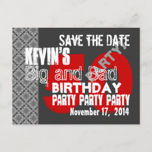 Save the Date 50th Verjaardagsfeest Ver 0025 Aankondigingskaart
