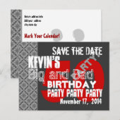 Save the Date 50th Verjaardagsfeest Ver 0025 Aankondigingskaart (Voorkant / Achterkant)