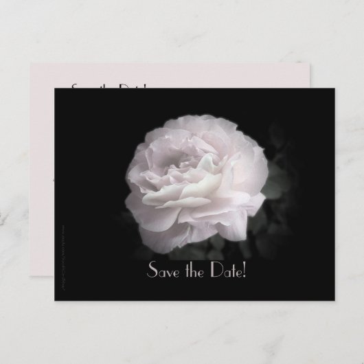 Save the Date 60th Anniversary Party Elegant Rose Aankondigingskaart (Voorkant / Achterkant)