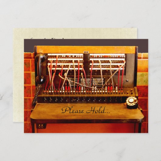 Save the Date 65th Birthday Party Telefoon Briefka Aankondigingskaart (Voorkant / Achterkant)