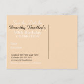 Save the Date 90th Birthday Butterfly Peonies P Aankondigingskaart (Achterkant)