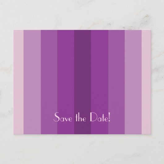 Save the Date 90th Birthday Party, Paarse strepen Aankondigingskaart (Voorkant)