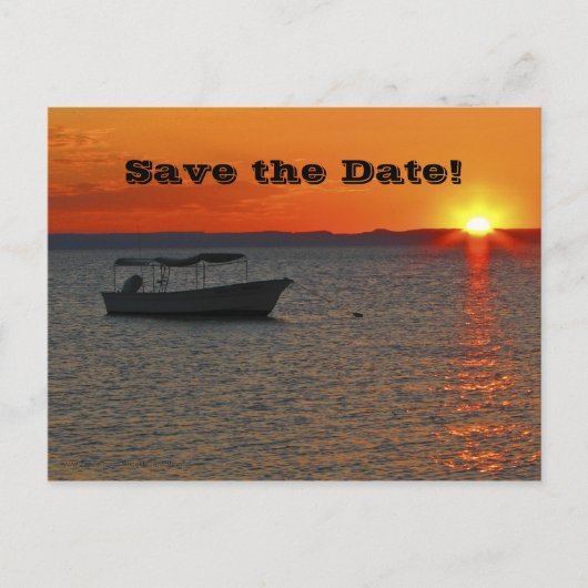 Save the Date 95th Birthday Party, Vissende boot Aankondigingskaart (Voorkant)