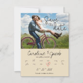 Save the Date, Aangepaste foto, Modern Script, Har Magnetische Uitnodiging (Voorkant)