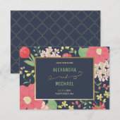 Save the Date - Aangepaste Kaart - Bloemen, Tuin (Voorkant / Achterkant)