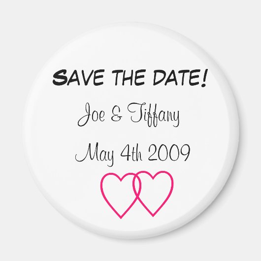 "Save the date" Aangepaste magneet (Voorkant)