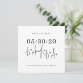 SAVE THE DATE aangepaste ontwerp voor Makayla + Mi Kaart (Staand voorkant)