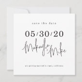 SAVE THE DATE aangepaste ontwerp voor Makayla + Mi Kaart (Voorkant)