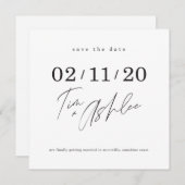 SAVE THE DATE aangepaste ontwerp voor Tim + Ashlee Kaart (Voorkant / Achterkant)