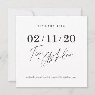 SAVE THE DATE aangepaste ontwerp voor Tim + Ashlee Kaart