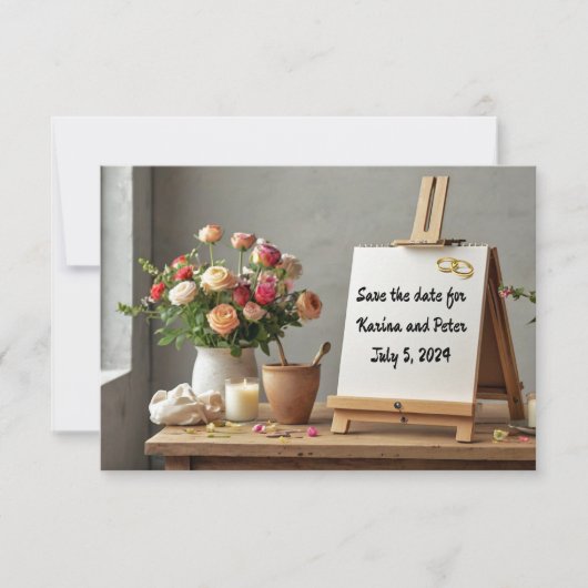 Save the date aankondiging (Voorkant)