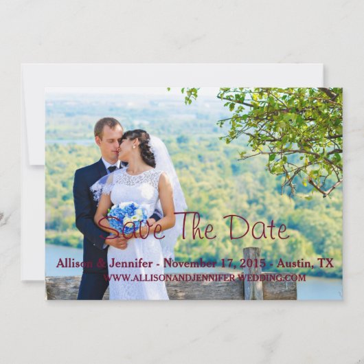 Save The Date Aankondiging (Voorkant)