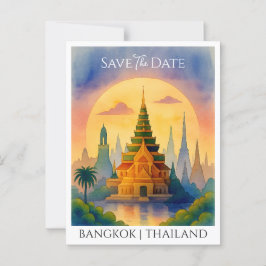 Save the Date Aankondiging Bangkok Thailand Briefkaart