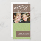 SAVE THE DATE AANKONDIGING :: fancy tekst 12 (Voorkant / Achterkant)