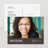 Save the date | Aankondiging foto-Afstuderen Briefkaart (Voorkant / Achterkant)
