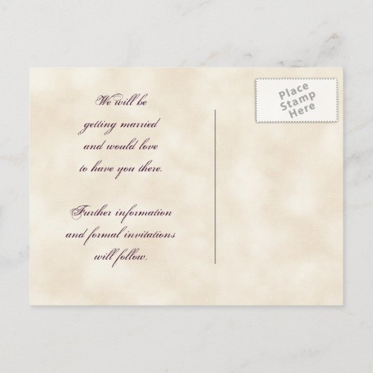 Save the Date Aankondiging Herfst Druivenblad (Achterkant)