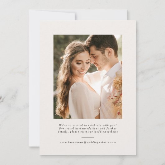 Save The Date Aankondiging Trouwfoto kaart (Achterkant)