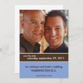 Save the Date Aankondigingen {Color Block} (Voorkant / Achterkant)