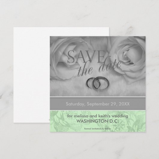 Save the Date-aankondigingen Kaart (Voorkant / Achterkant)