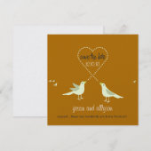 Save the Date-aankondigingen met Liefdesvogels {Go Date (Voorkant / Achterkant)