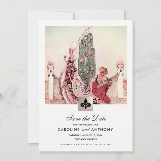 Save the date.  aankondigingen van tekenweddenscha (Voorkant)