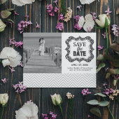 Save the Date Aankondigingen {Zilveren Chevron}