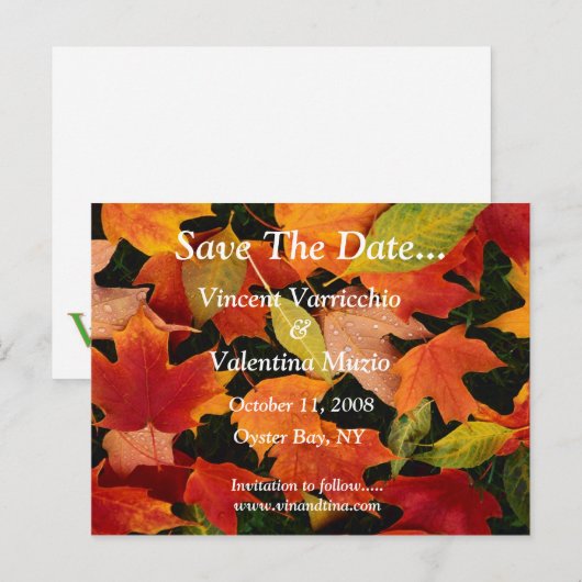 Save the date aankondigingskaart (Voorkant / Achterkant)