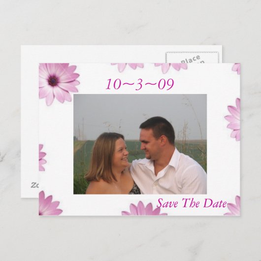 Save the date aankondigingskaart (Voorkant / Achterkant)