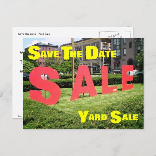 Save the date aankondigingskaart (Voorkant / Achterkant)