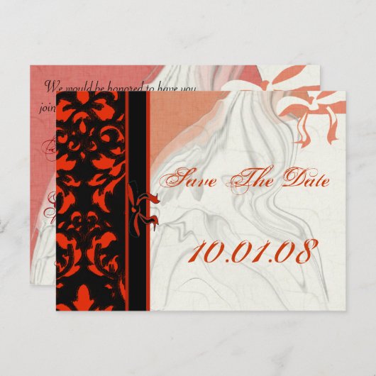 Save the date- aankondigingskaart (Voorkant / Achterkant)