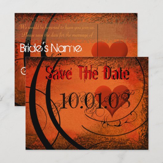 Save the date- aankondigingskaart (Voorkant / Achterkant)