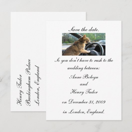 Save the date. aankondigingskaart (Voorkant / Achterkant)