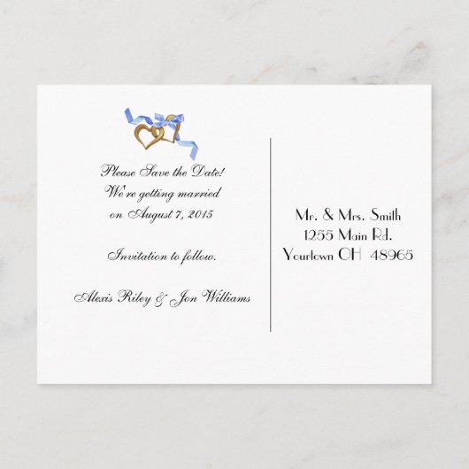 Save the date aankondigingskaart (Achterkant)