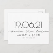 Save the date aankondigingskaart (Voorkant / Achterkant)