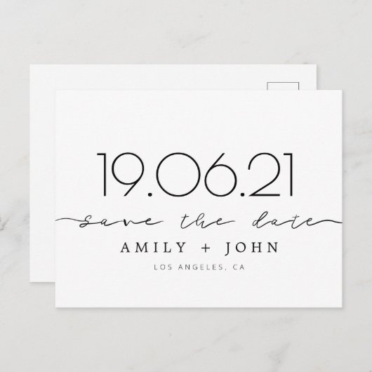 Save the date aankondigingskaart (Voorkant / Achterkant)