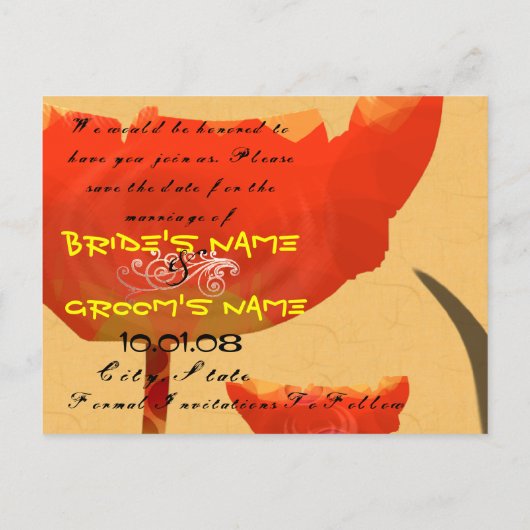 Save the date aankondigingskaart (Achterkant)