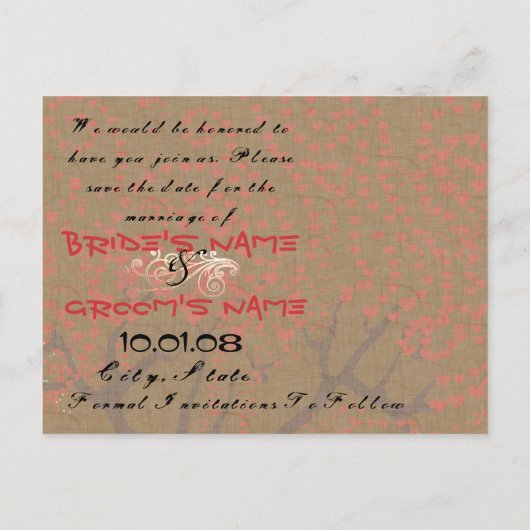 Save the date aankondigingskaart (Achterkant)